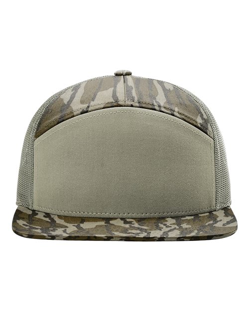 Printed Seven-Panel Trucker Cap – Front
