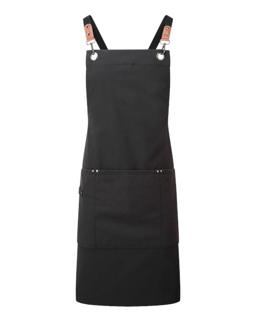 Unisex Clip & Clasp Cross-Back Bib Apron – Front