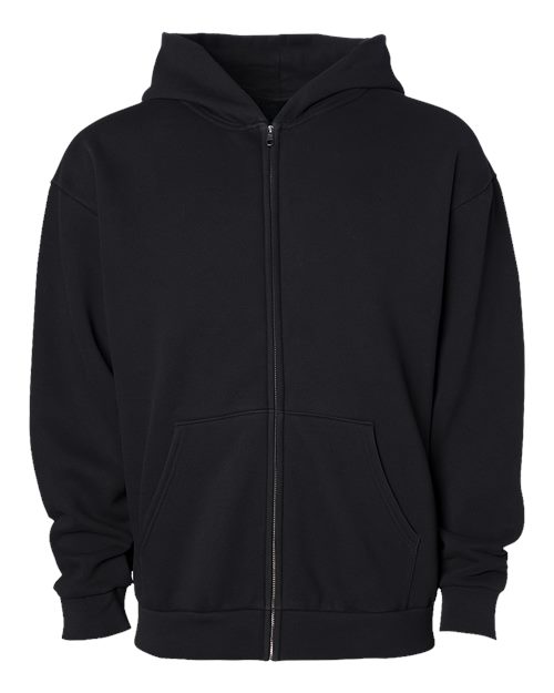 Unisex Avenue Midweight Full-Zip Hooded Sweatshirt – Front
