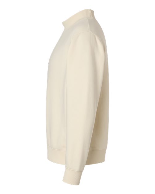 Unisex Mock Neck Fleece Sweatshirt – Detail