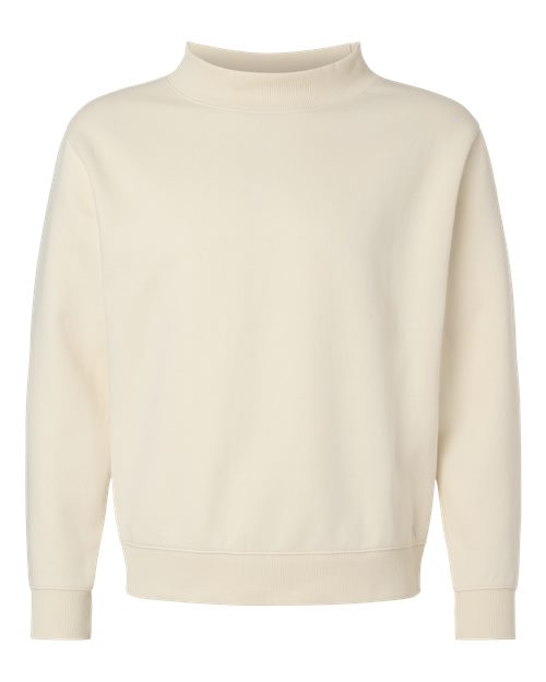 Unisex Mock Neck Fleece Sweatshirt – Front