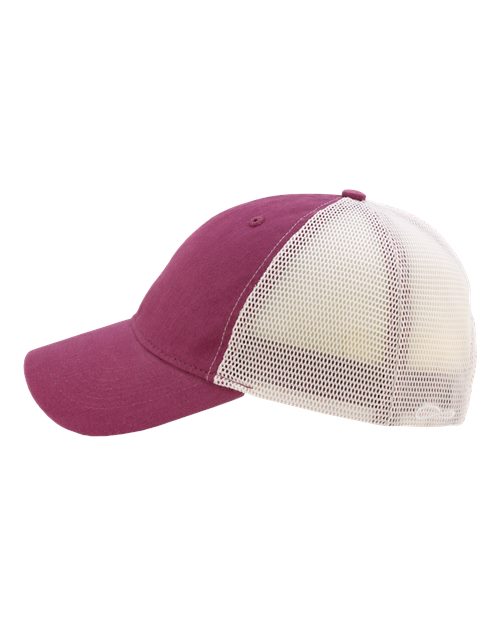 Women's Peached Twill Mesh Back Cap – Detail