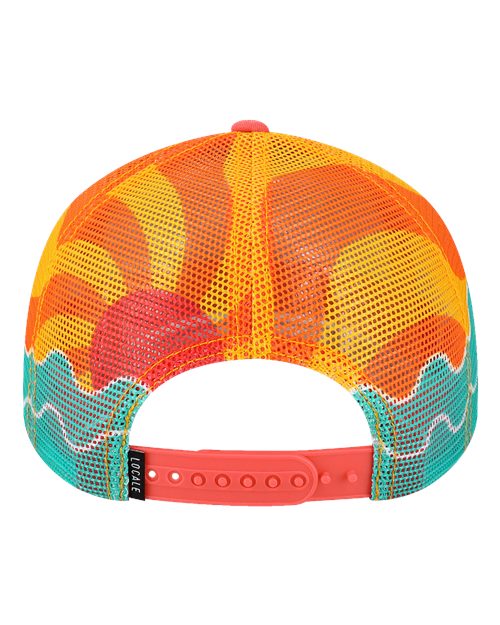 Plain Front Five-Panel Trucker Cap – Back