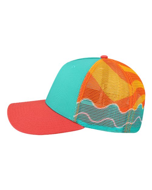 Plain Front Five-Panel Trucker Cap – Detail