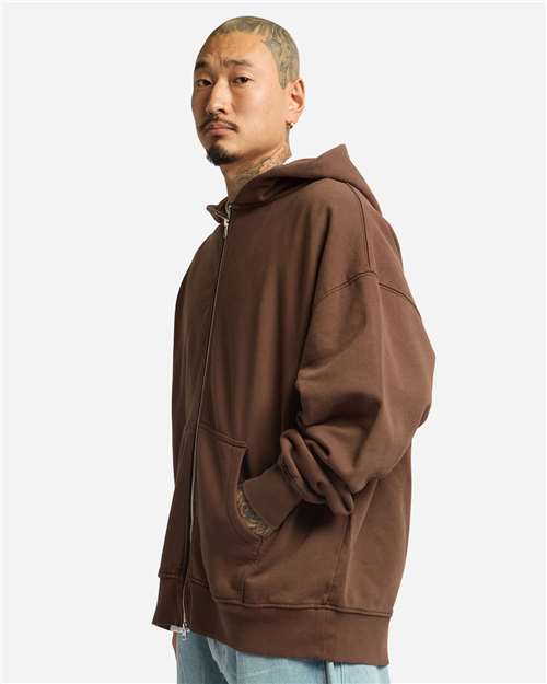 Unisex Max Heavy Garment-Dyed Full-Zip Hoodie Sweatshirt – Detail