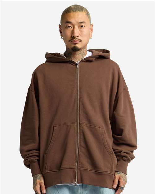 Unisex Max Heavy Garment-Dyed Full-Zip Hoodie Sweatshirt