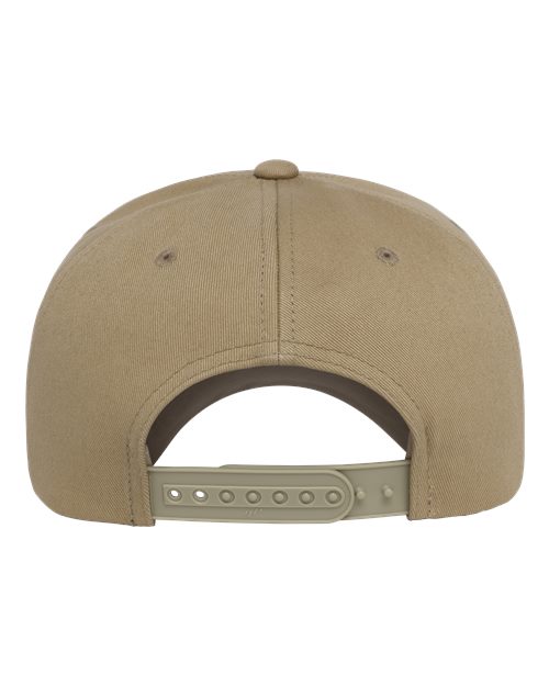 Retro Cotton Blend Five-Panel Rope Cap – Back
