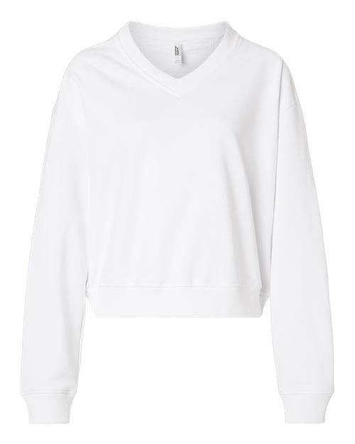 Women's French Terry V-Neck Sweatshirt – Front