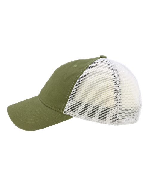 Women's Peached Twill Mesh Back Cap – Detail