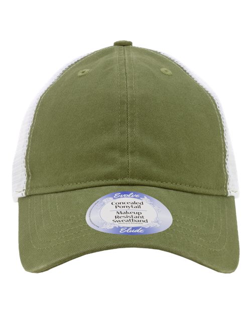 Women's Peached Twill Mesh Back Cap – Front