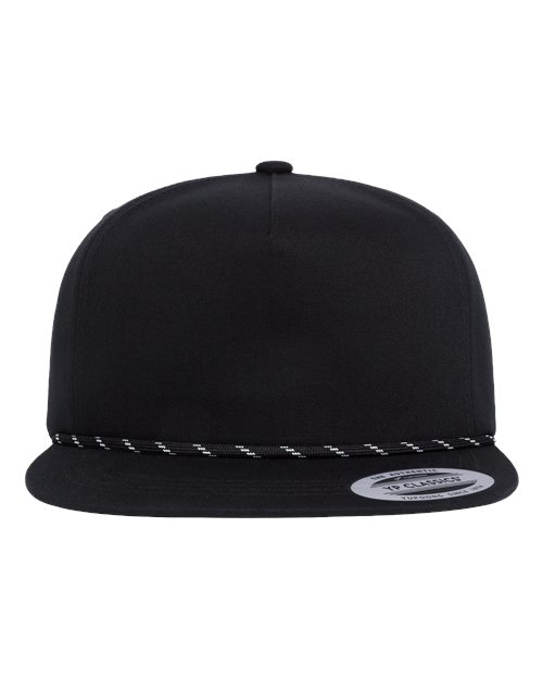 Lightly Structured Five-Panel Rope Cap – Front