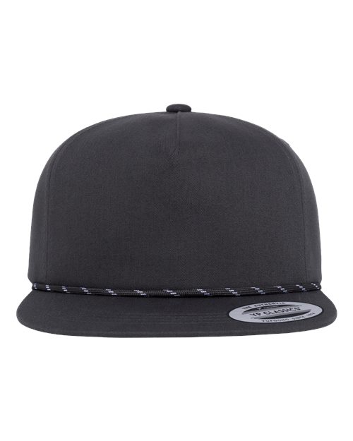 Lightly Structured Five-Panel Rope Cap – Front