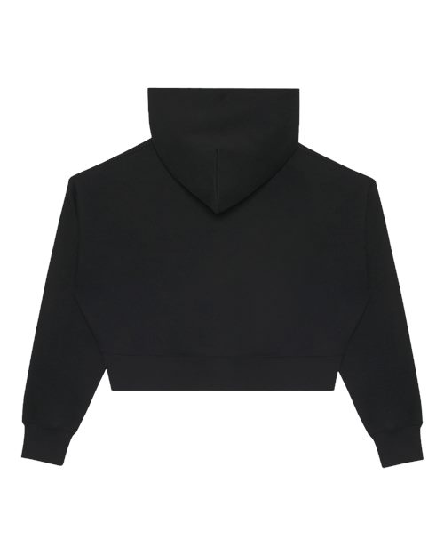 Women's Relaxed Cropped Full-Zip Hoodie Sweatshirt – Back
