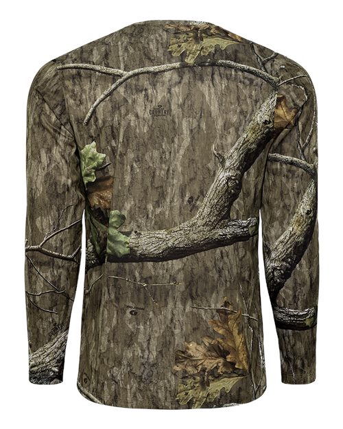 Men's Oxford Performance Camo Print Long Sleeve T-Shirt – Back