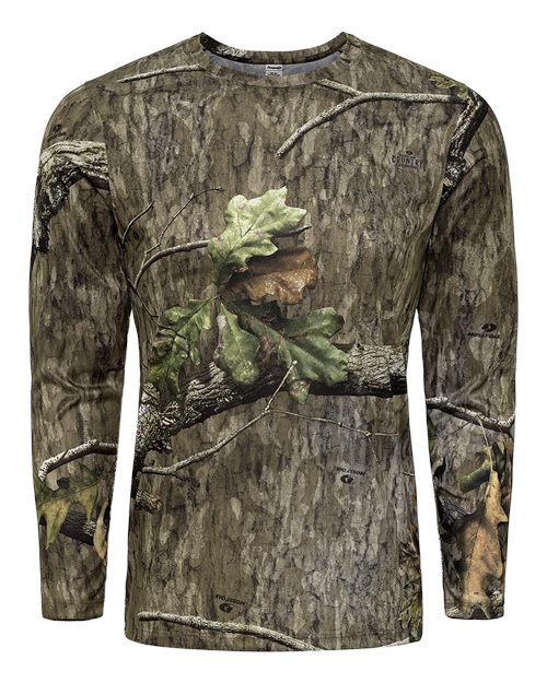 Men's Oxford Performance Camo Print Long Sleeve T-Shirt