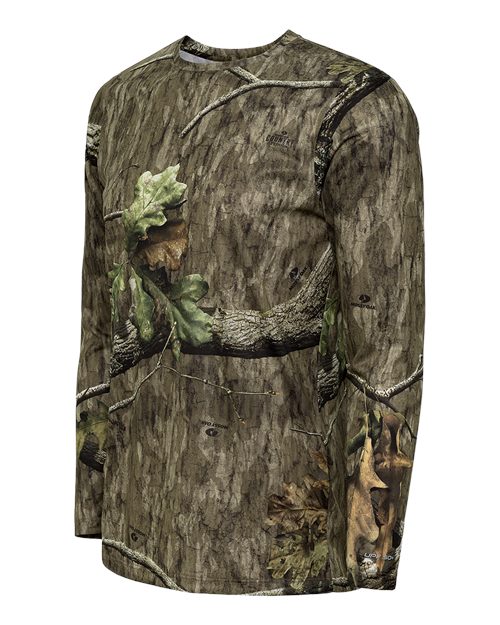 Men's Oxford Performance Camo Print Long Sleeve T-Shirt – Side