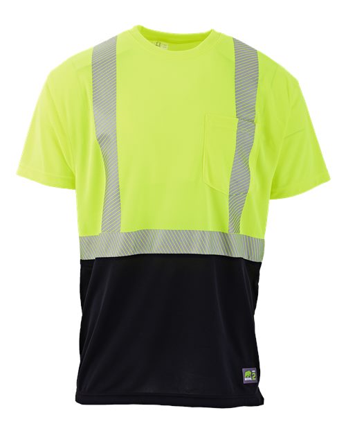 Men's Tall Hi-Vis Class 2 Color Blocked Pocket T-Shirt