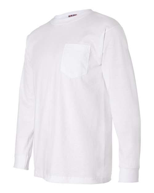 Unisex USA-Made Long Sleeve Pocket T-Shirt – Side
