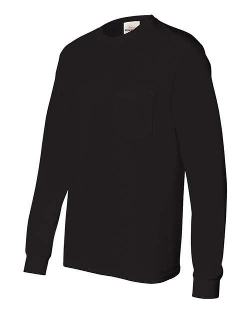 Unisex Authentic Long Sleeve Pocket T-Shirt – Side