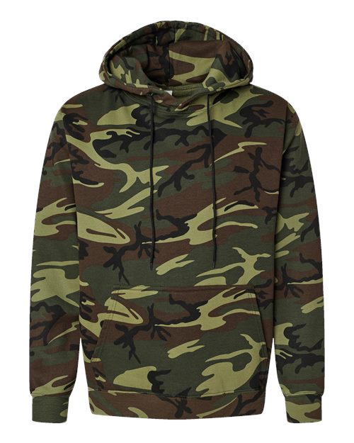Unisex Camo Fleece Hoodie Sweatshirt – Front