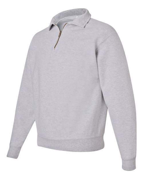 Unisex Super Sweats NuBlend® Quarter-Zip Cadet Collar Sweatshirt – Side