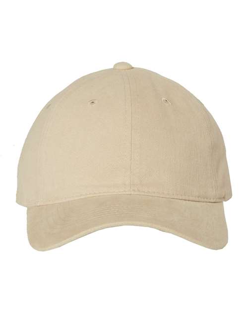 Heavy Brushed Twill Unstructured Cap – Front