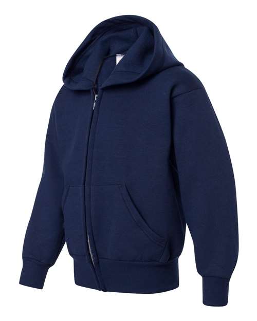 Youth EcoSmart® Full-Zip Hooded Sweatshirt – Side