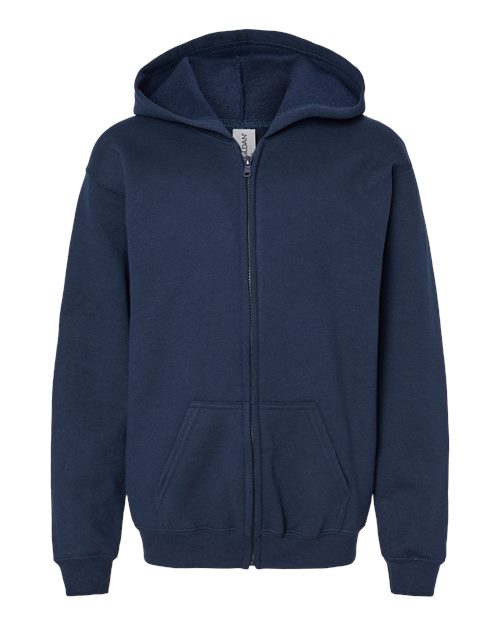 Youth Heavy Blend™ Full-Zip Hooded Sweatshirt – Front