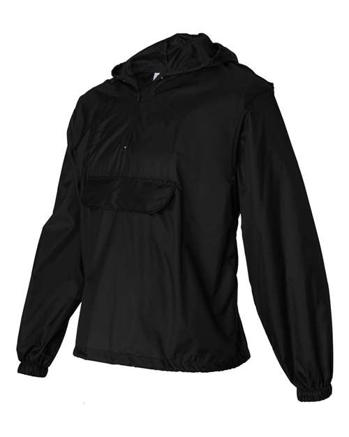 Unisex Packable Half-Zip Hooded Pullover Jacket – Side