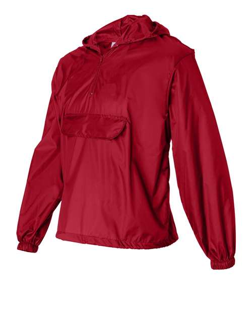 Unisex Packable Half-Zip Hooded Pullover Jacket – Side
