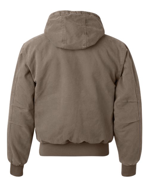 Men's Tall Cheyenne Boulder Cloth™ Hooded Jacket with Tricot Quilt Lining – Back
