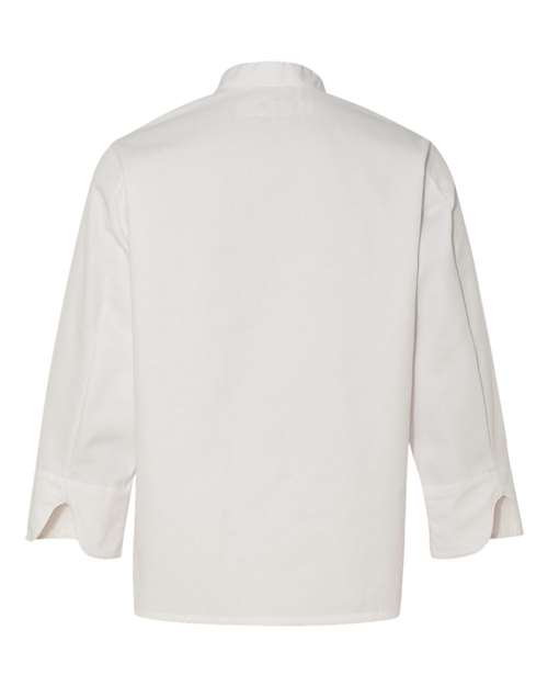 Eight Pearl Button Chef Coat with Thermometer Pocket – Back
