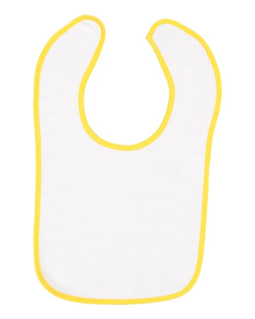 Infant Contrast Trim Terry Bib – Front