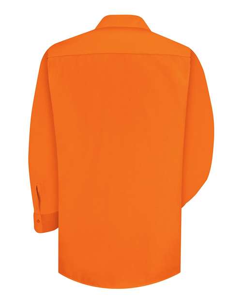 Men's Enhanced Visibility Long Sleeve Work Shirt – Back