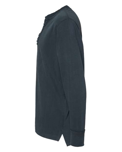 Men's Vintage Brushed Jersey Henley – Detail