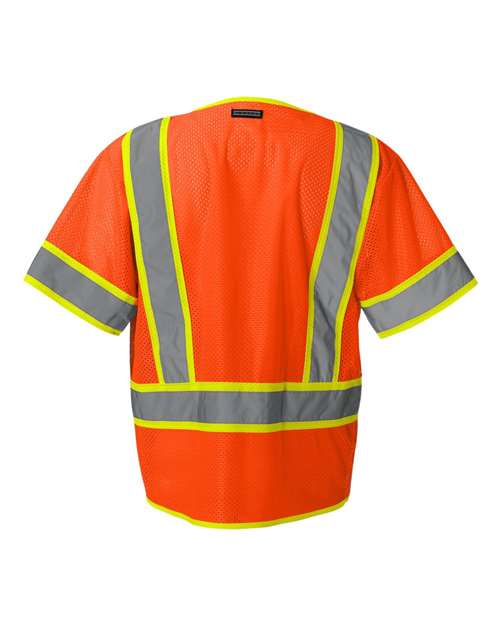 Unisex Ultra-Cool™ Six-Pocket Mesh Surveyor’s Vest – Back