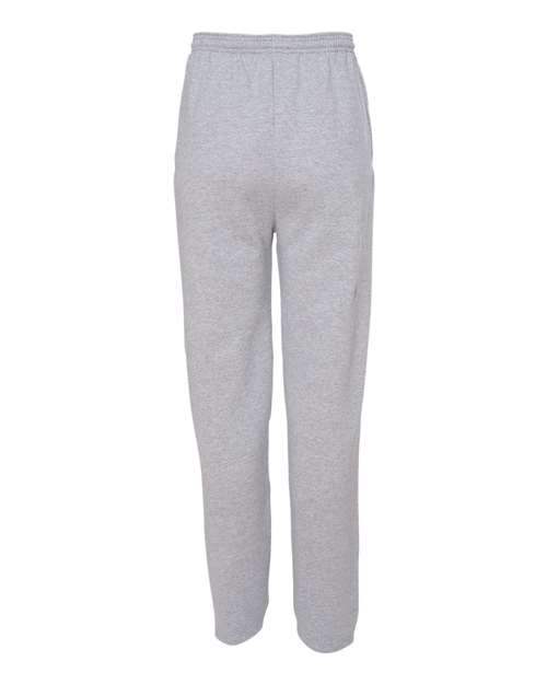 Unisex Powerblend® Open-Bottom Sweatpants with Pockets – Back