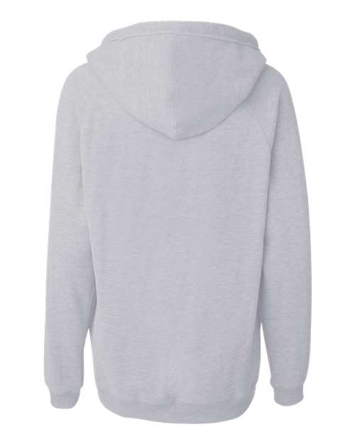 Women's Sueded V-Neck Hooded Sweatshirt – Back