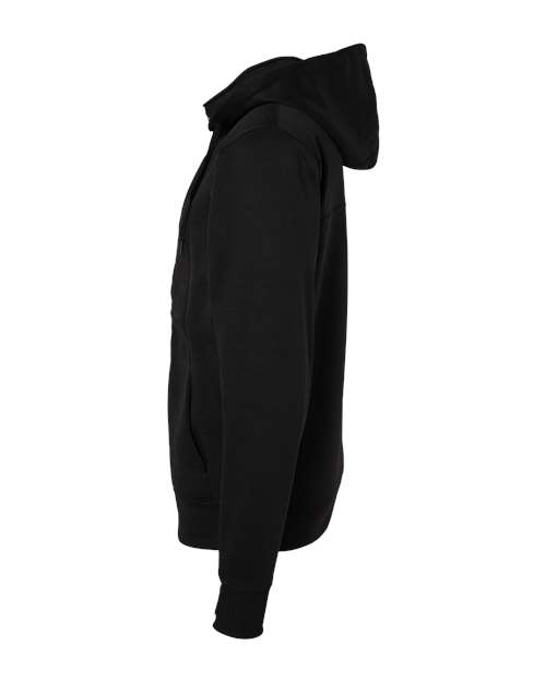 Unisex Poly-Tech Full-Zip Hooded Sweatshirt – Detail