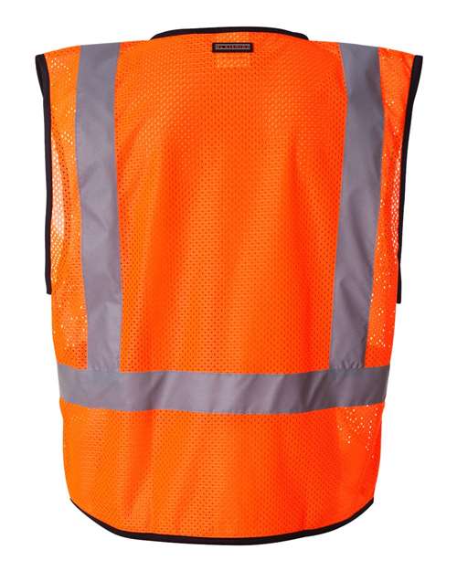 Unisex Economy Single Pocket Hook-and-Loop Mesh Vest – Back