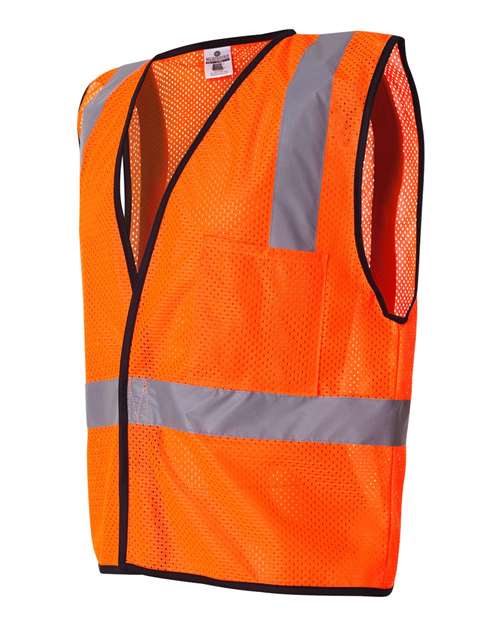Unisex Economy Single Pocket Hook-and-Loop Mesh Vest – Side