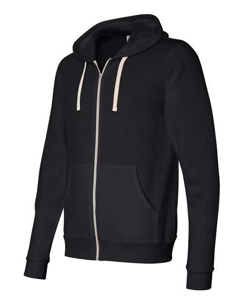 Unisex Triblend Sponge Fleece Full-Zip Hoodie Sweatshirt – Side