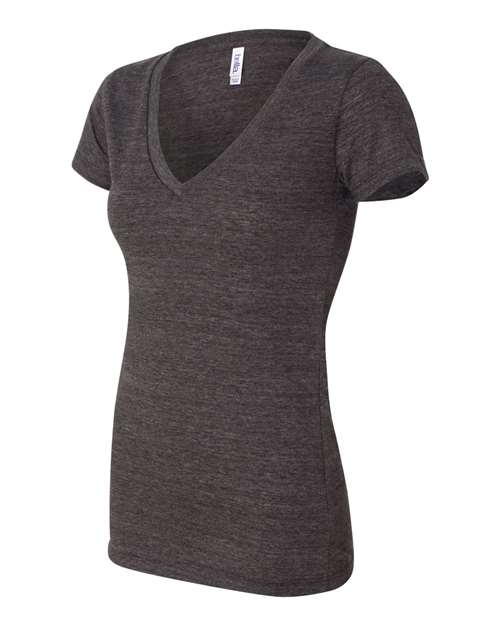 Women’s Triblend Deep V-Neck Tee – Side