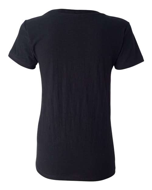 Women's V-Neck Slub T-Shirt – Back