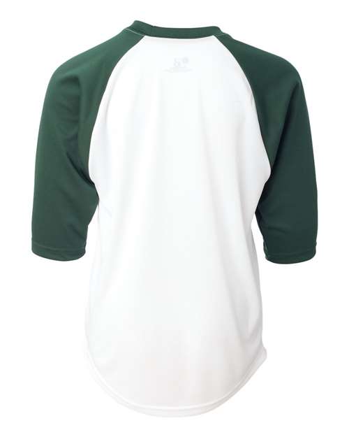 Youth B-Core Three-Quarter Sleeve Baseball T-Shirt – Back