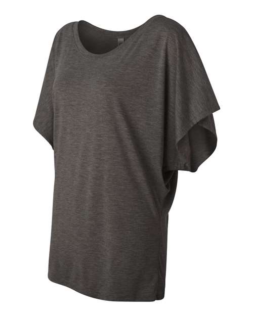 Women’s Flowy Draped Dolman Tee – Side