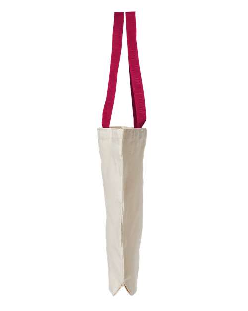 Natural Tote with Contrast-Color Handles – Detail