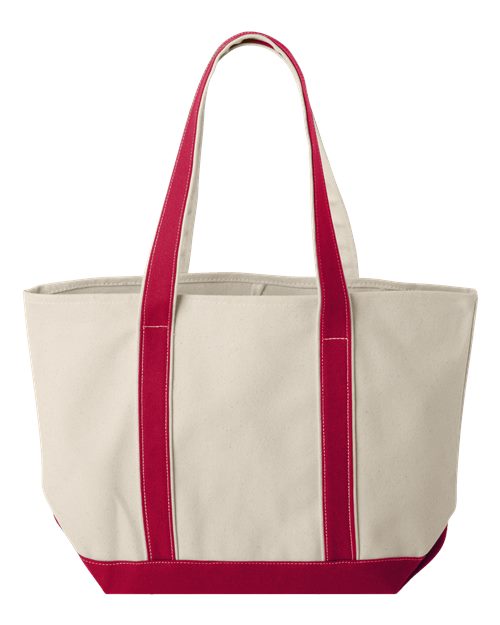 Windward Large Cotton Canvas Classic Resort Tote – Back