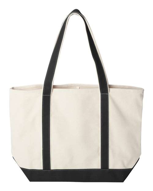 Carmel Classic XL Cotton Canvas Resort Tote – Back