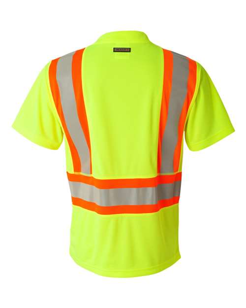 Unisex Class 2 Flat Stitch Self-Fabric Panels T-Shirt – Back